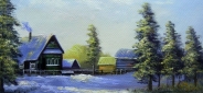 Картина "Зимний пейзаж" Цена: 5400 руб. Размер: 40 x 30 см.