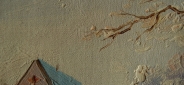 Картина "Зимняя дорога" Цена: 5500 руб. Размер: 25 x 20 см. Увеличенный фрагмент.