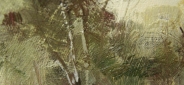 Картина "Зимой в деревне" Цена: 6500 руб. Размер: 50 x 60 см. Увеличенный фрагмент.